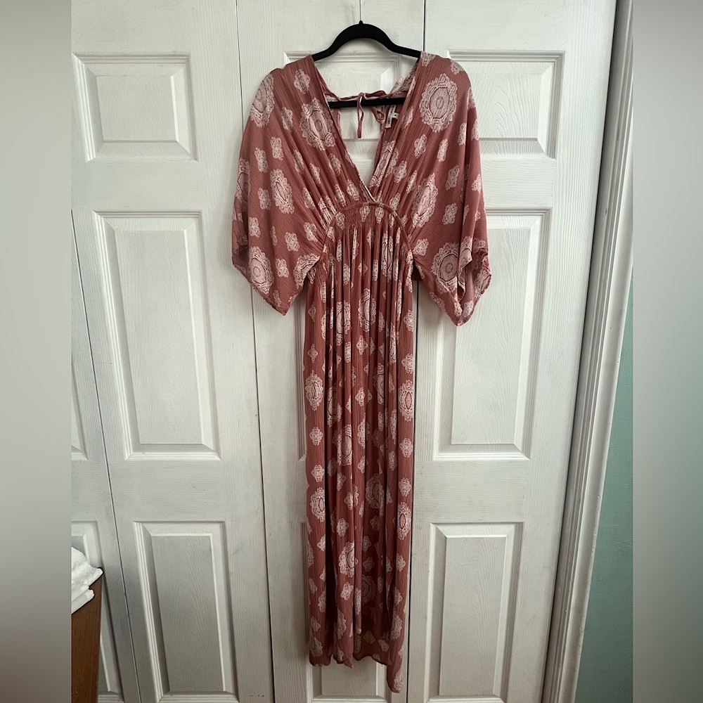 Dusty Rose Mandala Maxi Dress